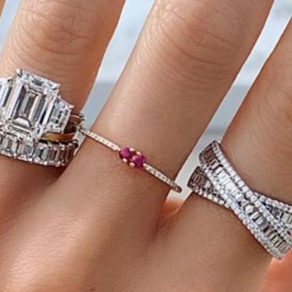 Ring Concierge 2 stone Ruby ring - Picture 1 of 2